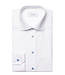 Slim Fit White Semi Solid Twill Shirt