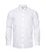 Slim Fit White Semi Solid Twill Shirt