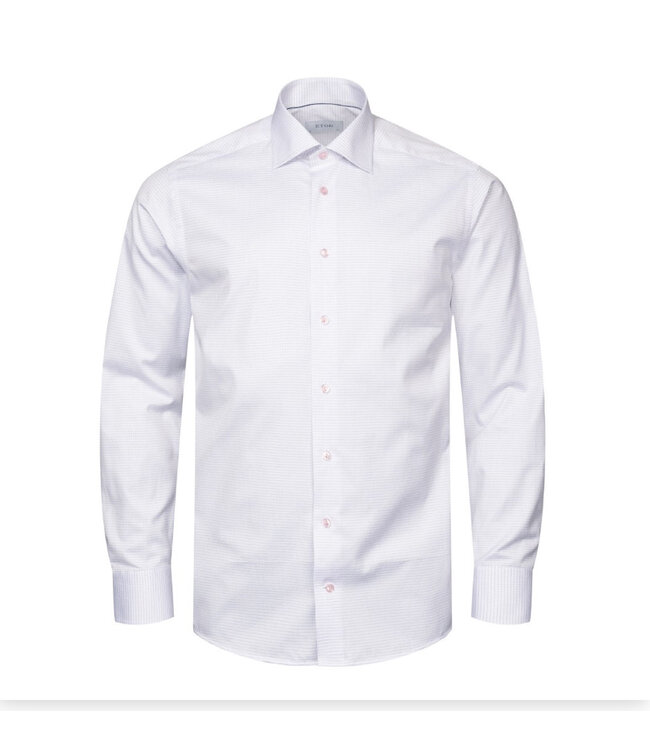 Slim Fit Pink Micro Check Pattern Shirt
