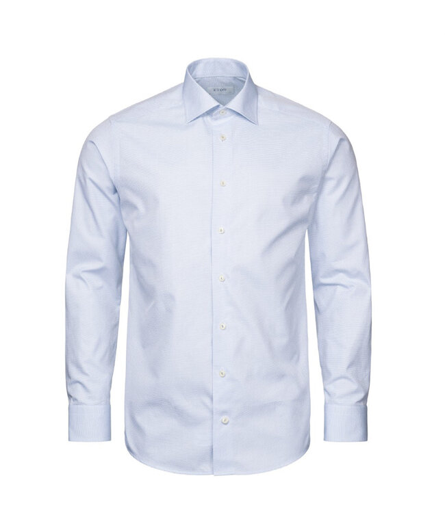 Modern Fit Light Blue Textured Shirt