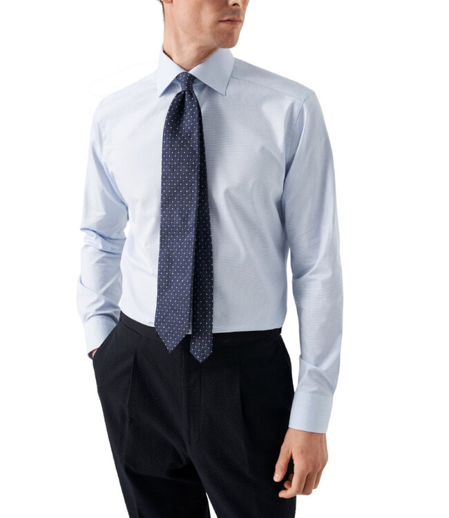 Modern Fit Light Blue Textured Shirt