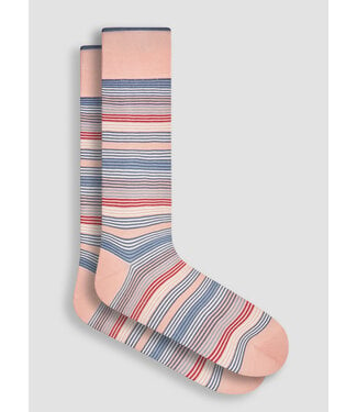 BUGATCHI Dusty Pink Multi Stripe Socks