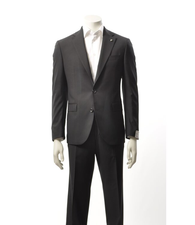 Modern Fit Black Neat Pattern Suit