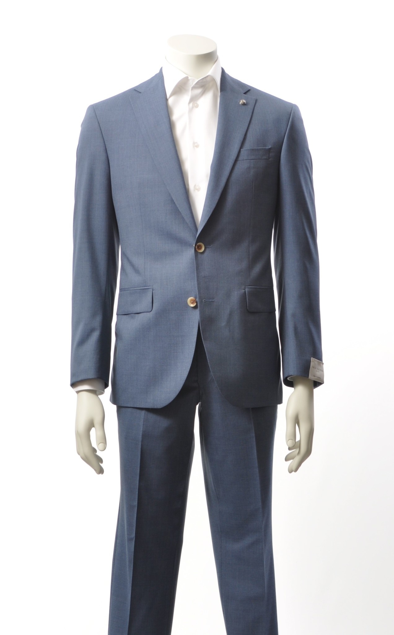 Modern Fit Mid Blue Suit - Benjamin's Menswear