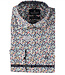 Modern Fit White Multi Colour Shirt