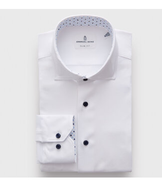 EMANUEL BERG Modern Fit White 4 Flex Shirt