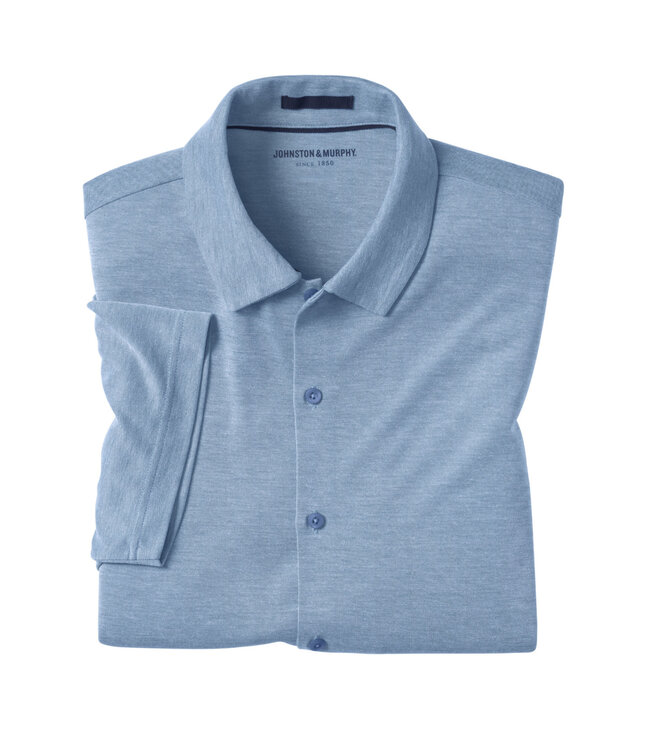Classic Fit Blue Knit Shirt