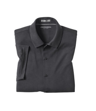 JOHNSTON & MURPHY Classic Fit Black Knit Shirt