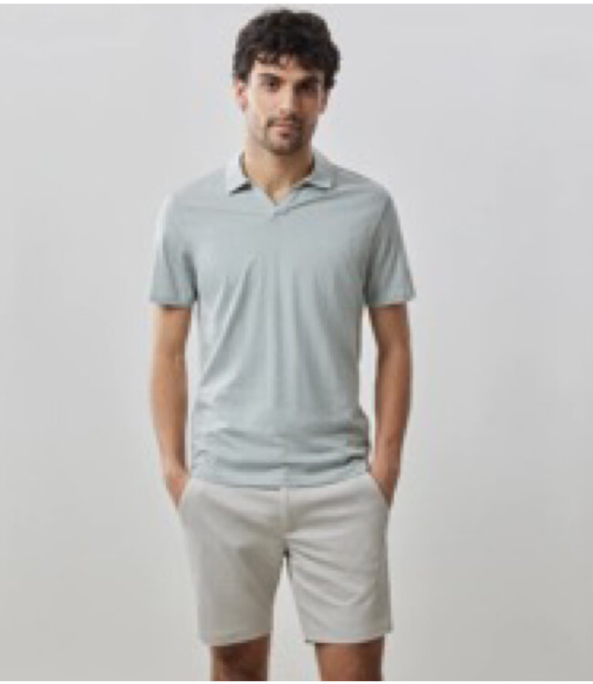 Teal Foyer Open Collar Polo