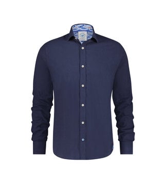 A FISH NAMED FRED Modern Fit Navy Shirt
