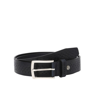 BUGATTI Navy Woven Look Belt