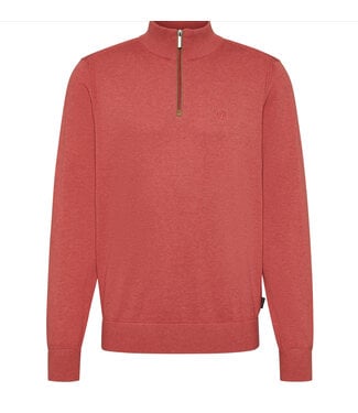 BUGATTI Light Red 1/4 Zip Sweater