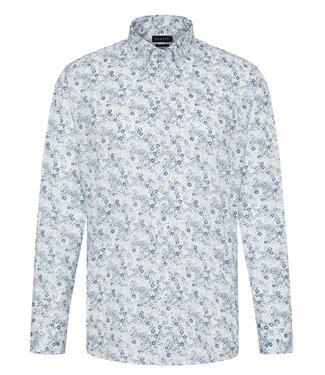 BUGATTI Modern Fit Navy Green Floral Shirt