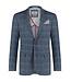 A FISH NAMED FRED Slim Fit Blue Plaid Suit