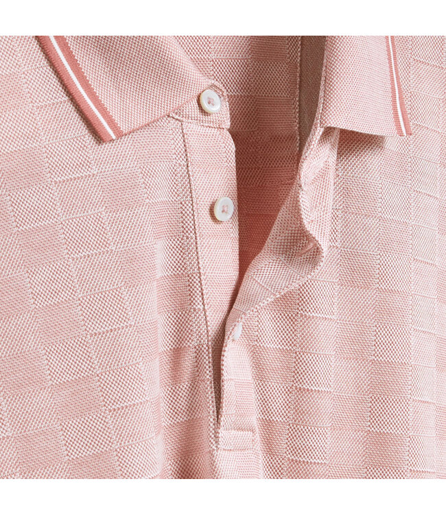 Dusty Pink Checkerboard Polo
