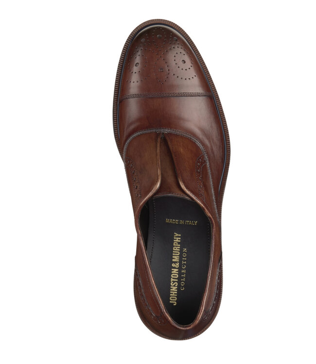 Brown Laceless Cap Toe Hartley Shoes