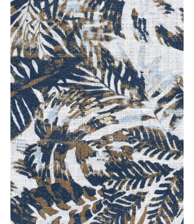 Modern Fit Blue Brown Floral Shirt