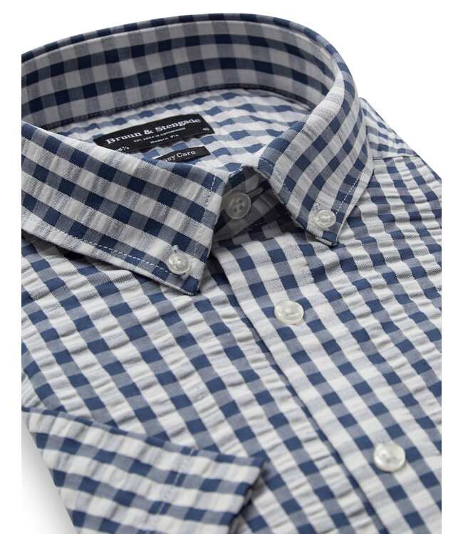 Modern Fit Dark Blue Marino Shirt