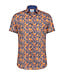 A FISH NAMED FRED Modern Fit Orange Navy Leaf Shirt