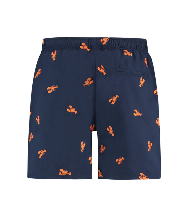 Navy Lobster Swim Trunks