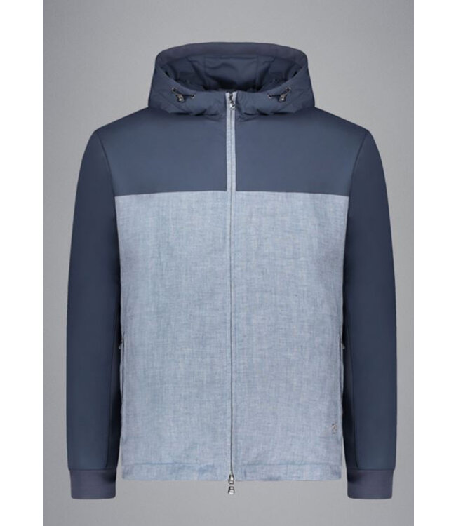 Blue Grey Multi Media Full Zip
