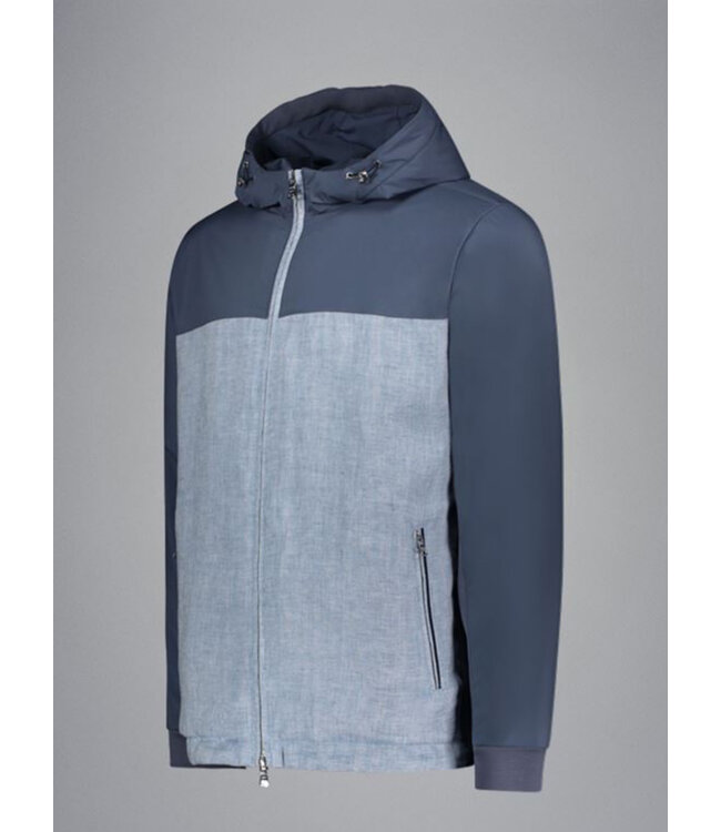 Blue Grey Multi Media Full Zip