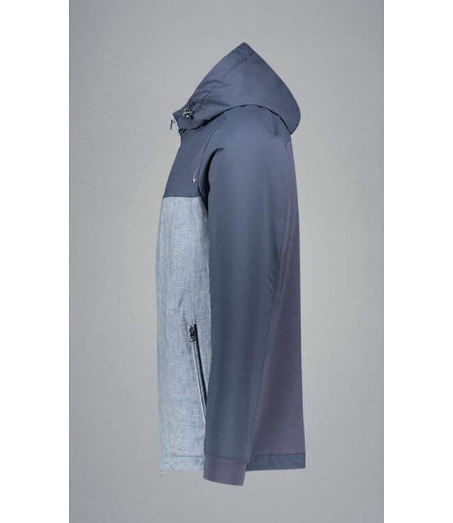 Blue Grey Multi Media Full Zip