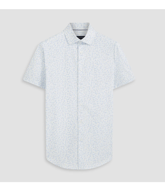 Modern Fit Air Blue Print Shirt