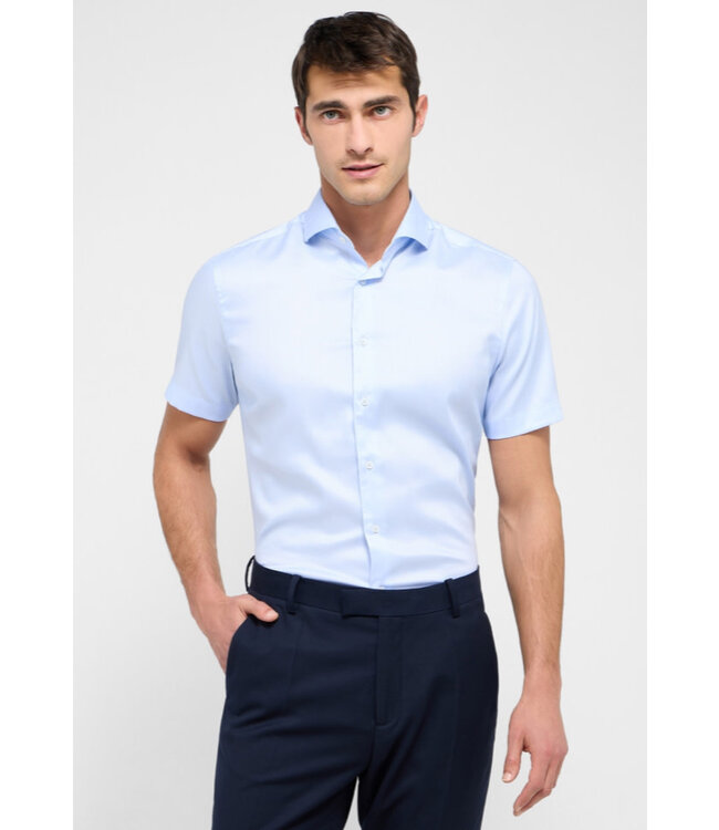 Slim Fit Blue Oxford Short Sleeve Shirt