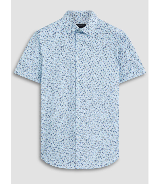 Modern Fit Aqua Khaki Floral Shirt