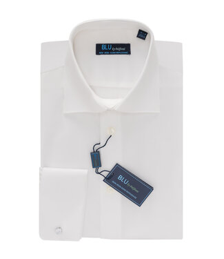 BLU BY POLIFRONI Modern Fit White French Cuff Dress Shirt
