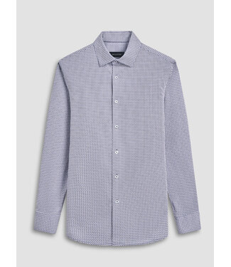 BUGATCHI Modern Fit Navy Check Oval Shirt