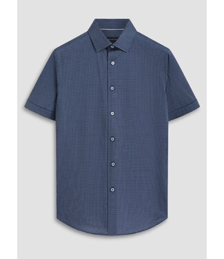 BUGATCHI Modern Fit Navy White Dot Shirt