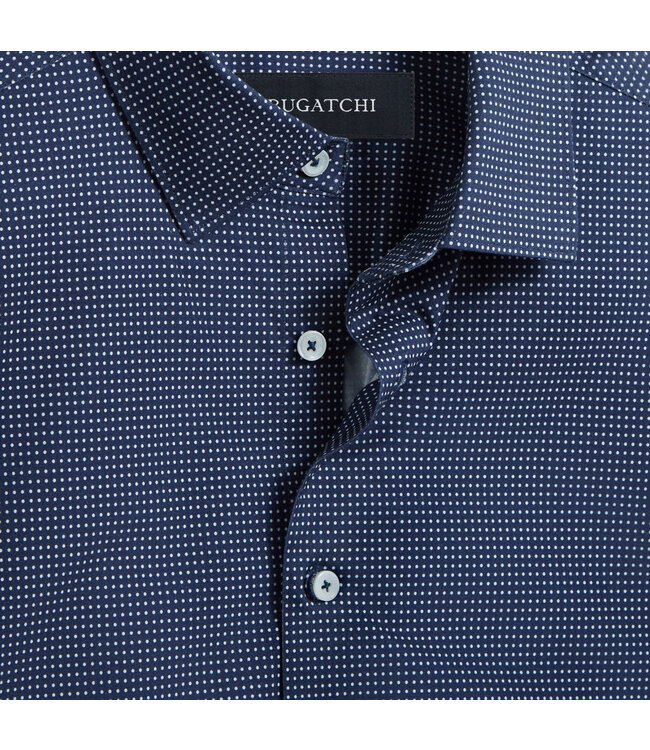 Modern Fit Navy White Dot Shirt