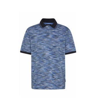 BUGATTI Blue Striped Polo