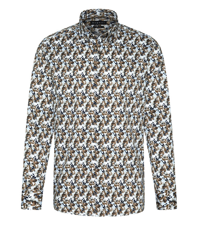 Modern Fit Tan Floral Shirt