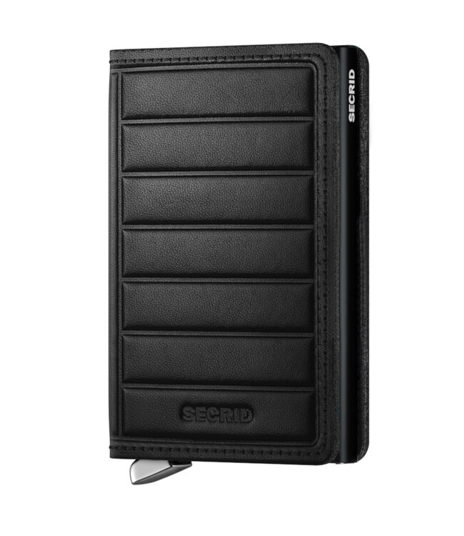 Emboss Lines Black Slimwallet - Premium