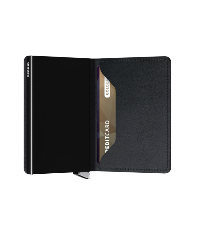 Emboss Lines Black Slimwallet - Premium