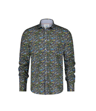 A FISH NAMED FRED Modern Fit Frozen Leaves Shirt