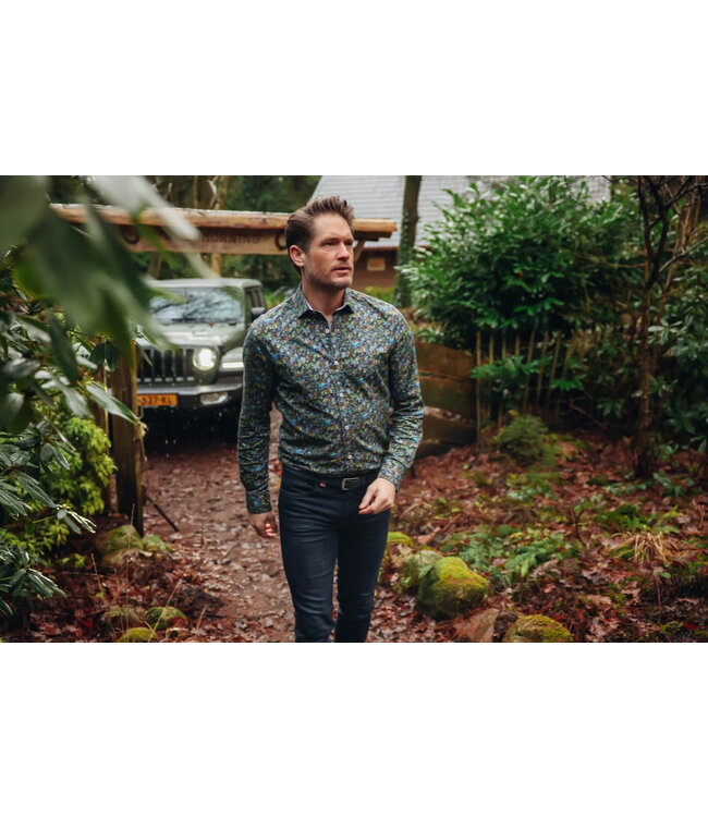 Modern Fit Frozen Leaves Shirt