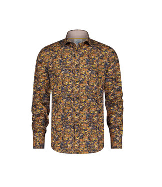 A FISH NAMED FRED Modern Fit Forest Leaves Shirt