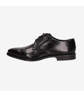BUGATTI Black High Sheen Schwarz Dress Shoes