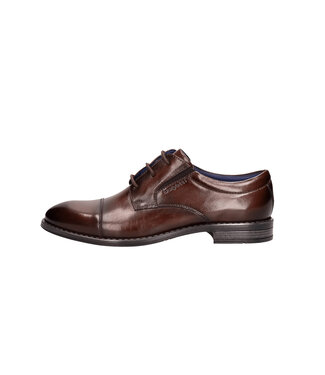 BUGATTI Dark Brown Leder Dress Shoes