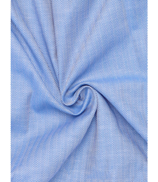Modern Fit Blue Herringbone Dress Shirt