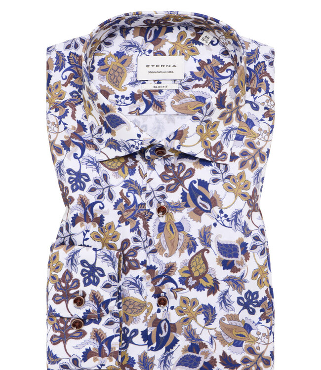 Modern Fit Floral Pattern Dress Shirt
