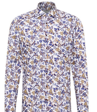 ETERNA Modern Fit Floral Pattern Dress Shirt