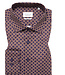 Slim Fit Navy Brown Pattern Shirt