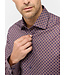 Slim Fit Navy Brown Pattern Shirt
