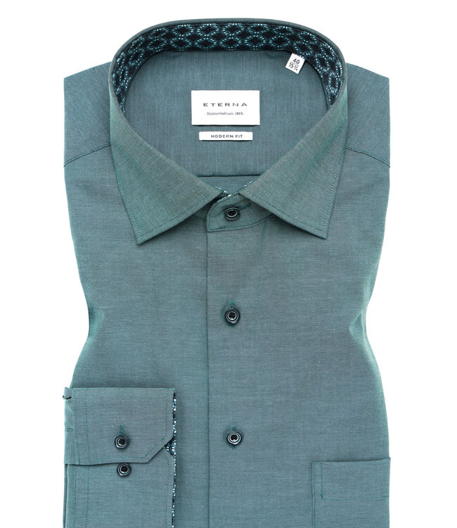 Modern Fit Green Dress Shirt