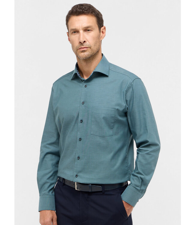 Modern Fit Green Dress Shirt